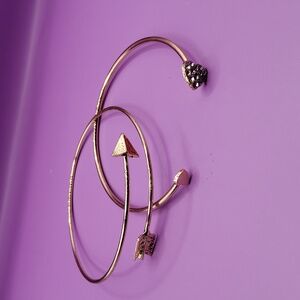 Two Gold Bracelets Bangles